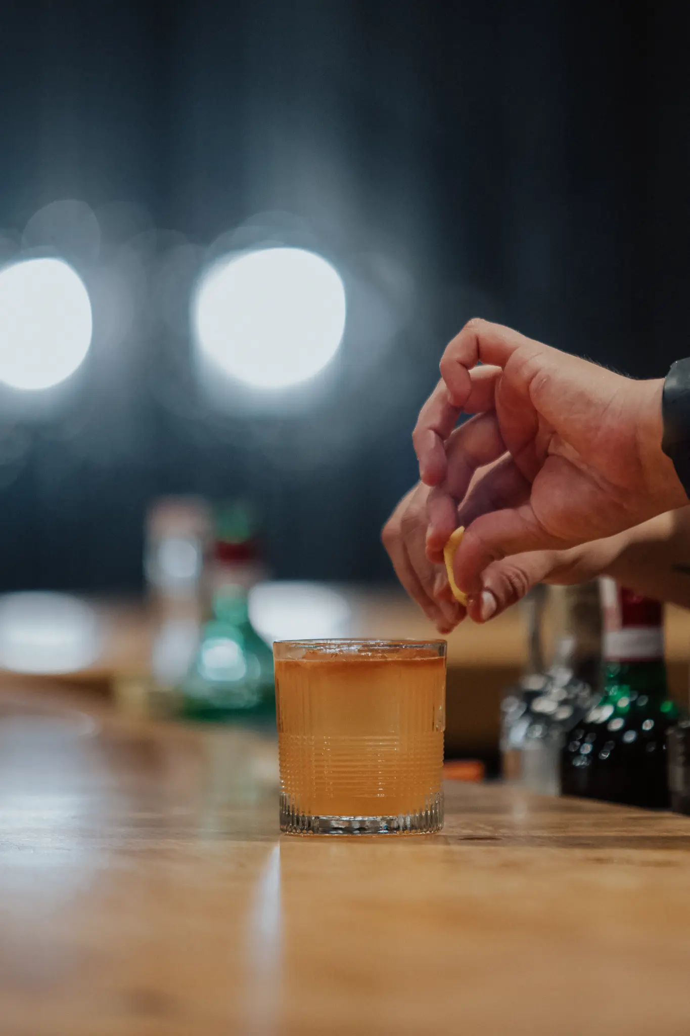 Drink exclusivo sendo preparado